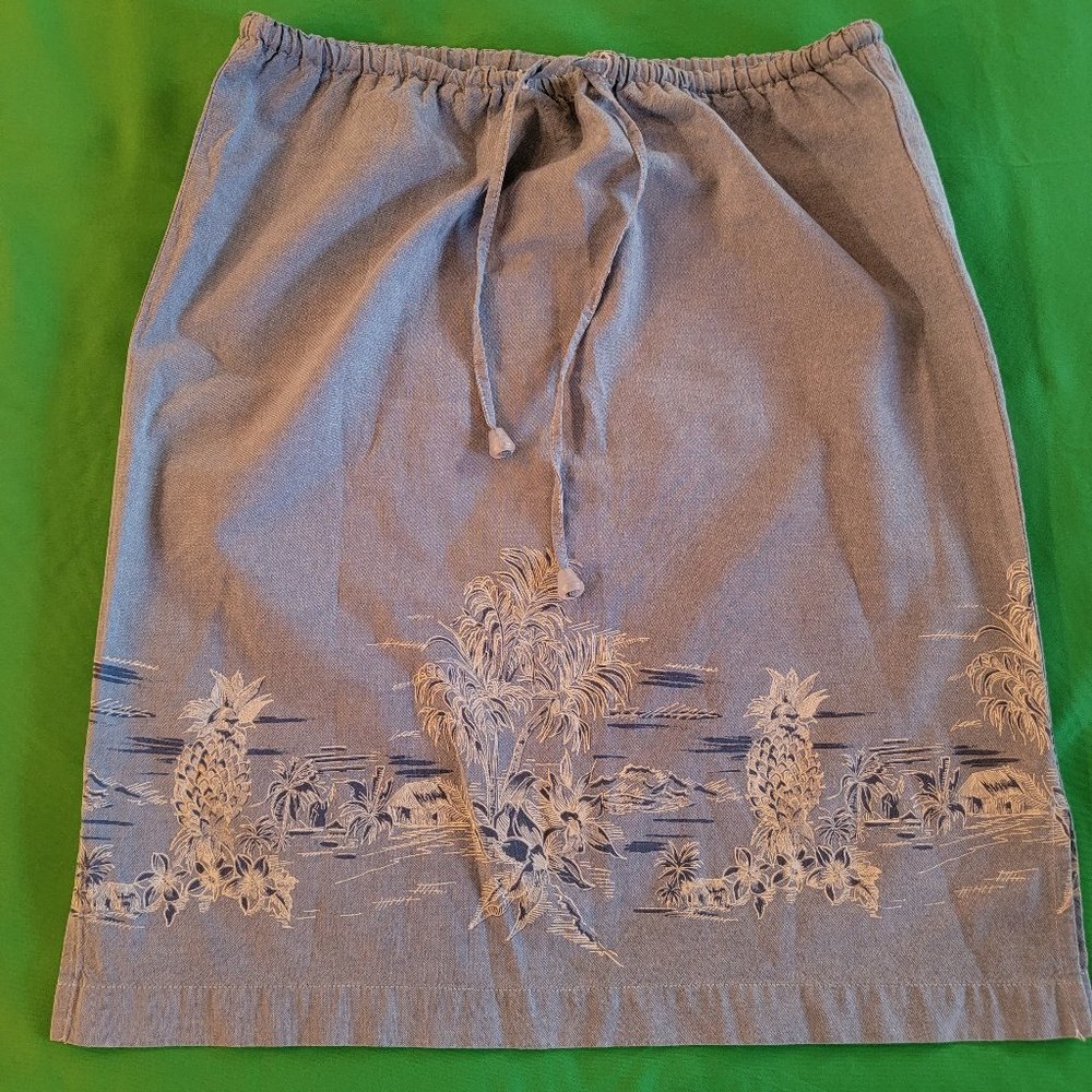 CAPACITY Cotton Skirt, Blue, Size S